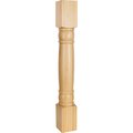 Hardware Resources 4-1/2" Wx4-1/2"Dx35-1/2"H Rubberwood Doric Post P14RW